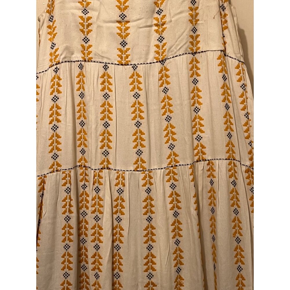 Versona Large Tank Dress Aztec Tassels Maxi Lined Tiered Career festival Comfort - Picture 7 of 16